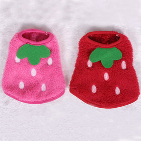 Strawberry Costume Clothes for Teacup Puppies