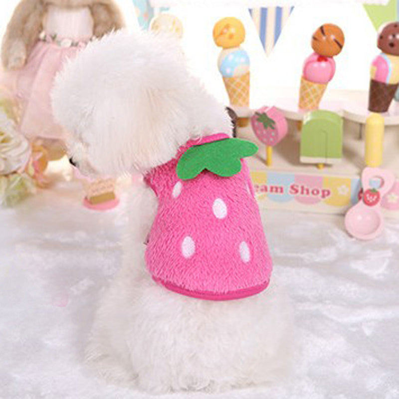 Strawberry Costume Clothes for Teacup Puppies