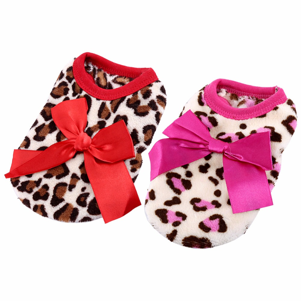 Soft Coral Fleece Clothes For Teacup Puppies