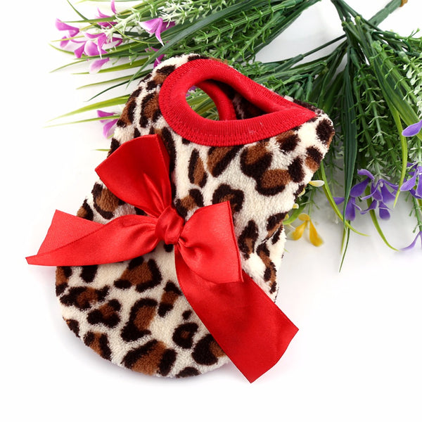 Soft Coral Fleece Clothes For Teacup Puppies